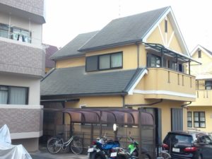 スタッコ外壁塗装・急勾配カラーベスト屋根塗装事例【京都府京田辺市】