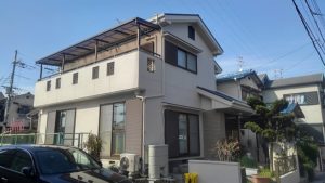 戸建て住宅モルタル外壁塗装・カラーベスト屋根塗装事例【京都府八幡市】