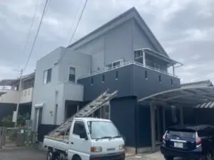 京都府八幡市M様邸戸建て住宅外部塗装工事の施工事例